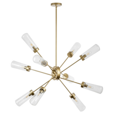 Lightstar 690103 (MD22506-10A ) Люстра CROTONE 10х40W E14 ШАМПАНЬ/ПРОЗРАЧНЫЙ (в комплекте)