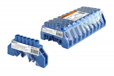 Шина "N" нулевая в изоляторе на DIN-рейку 8x12мм 6 групп инд. стикер TDM Electric, SQ0801-0176