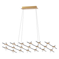 Lightstar 745347 (MD9125-19A) Люстра BERGAMO LED 5Wх19 7600LM ЧЕРНЫЙ МАТОВЫЙ/ЗОЛОТО 4000K (в комплекте)