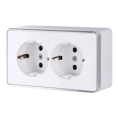 Werkel W5072101/ Розетка двойная с заземлением Gallant (белый), a051590