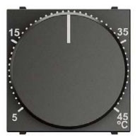 N2240.3 AN - Механизм терморегулятора для тёплых полов с выносным датчиком температуры, 10А/250В, серия Zenit, цвет антрацит - 2CLA224030N1801