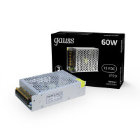 Блок питания Gauss 60W 12V IP20 1/120, 202003060