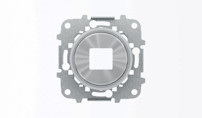 8685 CR - Накладка для механизмов зарядного устройства USB, арт.8185, серия SKY Moon, кольцо хром - 2CLA868500A1401