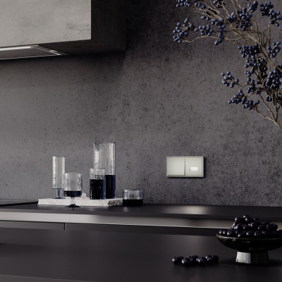 Перекрестный переключатель встраиваемый VOLTUM S70 одноклавишный 10А, (шелк), VLS010504