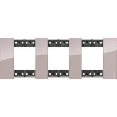 KA4802M3DM Bticino LIVING NOW. Декоративная рамка 3 поста (2+2+2 модуля).Цвет "Аура", KA4802M3DM