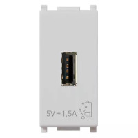 Vimar Зарядное устройство с разъемом USB 5V 1,5A, 1модуль, серебро, 14292.SL Vimar Зарядное устройство с разъемом USB 5V 1,5A, 1модуль, серебро, 14292.SL