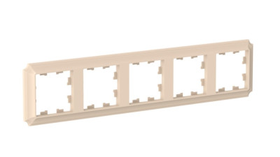 ATN101205 - ATLASDESIGN ANTIQUE 5-постовая РАМКА, универсальная, ПЕСОЧНЫЙ, Systeme Electric