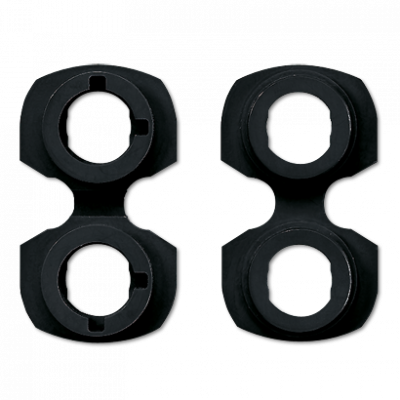 Монтажная вставка для установки разъёмов для акустики (арт.: LPK63RT, LPK63SW) или RCA аудиоразъемов (арт.: CIB 63) в крышке для 2-х разъемов (арт.: ***562***, ***962***); черный; Аксессуары, 63WBT