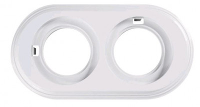 Bironi Рамка 2-х постовая, пластик, цвет Белый, BF1-620-21