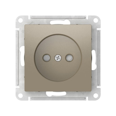 ATN000549S - ATLASDESIGN РОЗЕТКА без заземления со шторками, 16А, мех., быстрозажим. клем., ШАМПАНЬ, Systeme Electric
