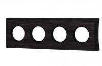 Bironi Рамка 4 постовая (Угольно-черный на бревно 200мм) С.М., BF4C20-640-119