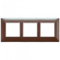 Vimar Накладка для 6 модулей (2+2+2) расстояние между центрами 57мм коричневая переливающаяся, 14646.23