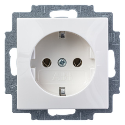 2CKA002011A3855 - Basic55 Розетка 2К+З 16А 250В~, альпийский белый, ABB