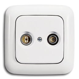 ABB Телевизионная розетка, цвет - белый, серия Reflex