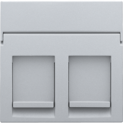 Niko Серебро Накладка на розетку RJx2, 121-65200