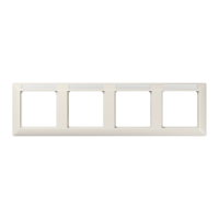 Рамка 4-кратная горизонтальная с полем для надписи слоновая кость, AS5840BFINA Рамка 4-кратная горизонтальная с полем для надписи слоновая кость, AS5840BFINA