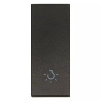 Vimar Клавиша 1M выровненная с символом лампа черная, 31000.LG