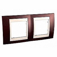 MGU6.004.551 - UNICA ХАМЕЛЕОН РАМКА 2-постовая, горизонтальная, БЕЖЕВЫЙ/ ТЕРРАКОТОВЫЙ