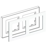 IRIDIUM Рамка на 2 поста, белый, Monaco 03 с кромкой, 03P201