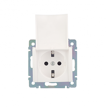 Legrand Розетка с заземлением - Legrand Valena - со шторками с защитной крышкой 16А 250В винтовые зажимы - белый, 694270