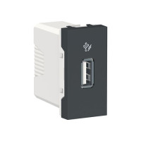 NU342854 - Unica modular розетка usb, 5 в / 1000 ма, 1 модуль антрацит NU342854 - Unica modular розетка usb, 5 в / 1000 ма, 1 модуль антрацит