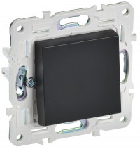 SKANDY Выключ. 1-кл. кнопоч. 10А SK-V14Bl черн. IEK, SK-V17-0-10-K02