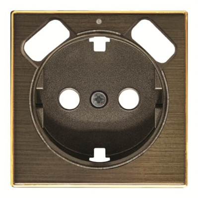 8588.3 OE - Накладка для розетки SCHUKO с 2хUSB ЗУ, арт.8188.3, серия SKY, цвет античная латунь - 2CLA858830A1201