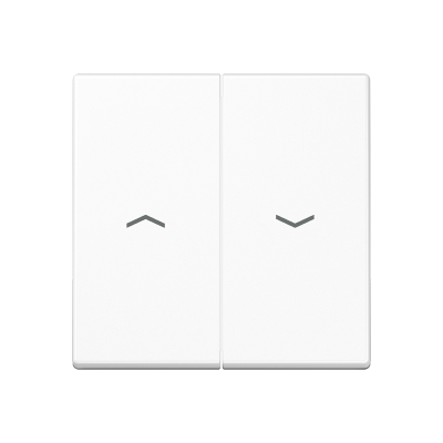 Двойная клавиша с символами "стрелки" для балансирных механизмов выключателей (кнопок), в комплекте с AS90-5HP (крепежный элемент), возможно IP44; дюропласт; белый; A500, A595PWW
