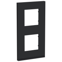 PURE рамка 2-поста, вертикальная, КАУЧУК/антрацит