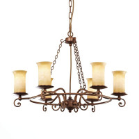 Evoluce SL122.303.06 Светильник подвесной Коричневый/Янтарный E14 6*60W