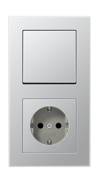 Jung Блок: Выключатель 1-клавишный с розеткой 2к+з, серия A 550 Jung Блок: Выключатель 1-клавишный с розеткой 2к+з, серия A 550