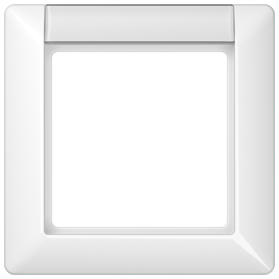 Рамка 1-кратная для вертикальной и горизонтальной установки с полем для надписи; белая, AS581NAWW