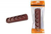 Колодка розеточная 5 гнезд 2П б/з 10А 250В "Эко" (бук) TDM Electric, SQ1806-0067