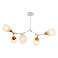 Evoluce SLE113502-05 Светильник потолочный Белый, Светлое дерево/Белый E27 5*60W