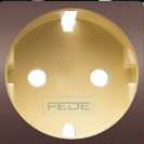 FD04335GR-A Fede Fede Накладка розетки 2К+З для мех-зма FD16823, Graphite/беж. Новая