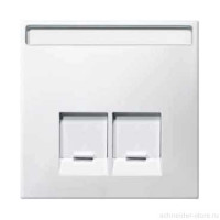 SD Накладка для комп./тлф. розетки 2хRJ45 UTP/FTP, полярно-бел. SD Накладка для комп./тлф. розетки 2хRJ45 UTP/FTP, полярно-бел.