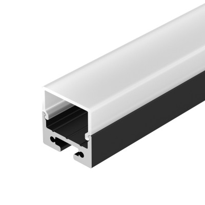 Профиль с экраном SL-LINE-2011M-2500 BLACK+OPAL SQUARE (Arlight, Алюминий), 027993