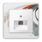 SM Накладка для комп./тлф. розетки 1хRJ45, полярно-бел.