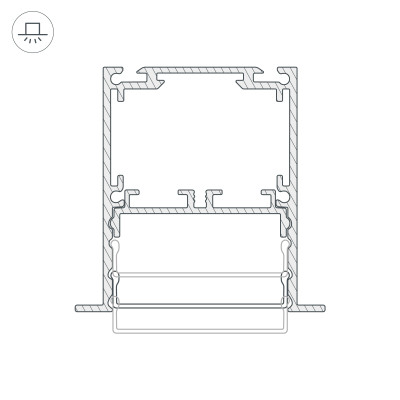 Профиль SL-LINIA52-3L-F-2000 ANOD BLACK (Arlight, Алюминий), 044685