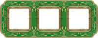 FD01363VEEN Fede Firenze Smalto Italiano Рамка 3-ная, Emerald Green