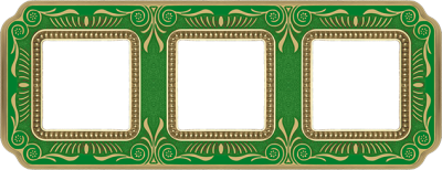 FD01363VEEN Fede Firenze Smalto Italiano Рамка 3-ная, Emerald Green