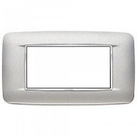20684.C13 - Vimar Накладка с закруглениями для 4 модулей серебро матовое
