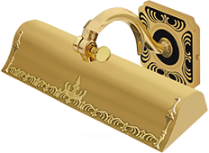 FD1023LEDNEEN Fede Подсветка картин из латуни "Light Medium Shade" SIENA со встроенным светодиодом, Jet Black