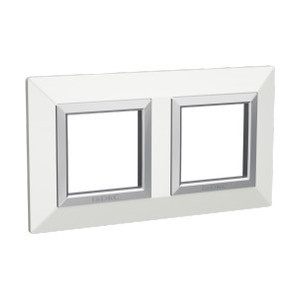 4400854 - ДКС Рамка из металла, "Avanti", белая, 2 поста