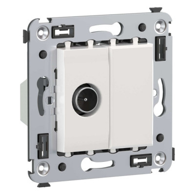 4400513 - ДКС Розетка TV проходная в стену, "Avanti", "Белое облако"