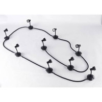 LUSSOLE BAY SHORE Трековый светильник, цвет основания - черный, плафон - металл (цвет - черный), 9x50W GU10, LSP-9821-09