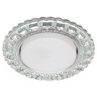 Светильник потолочный встраиваемый со светодиодной подсветкой  20LED*2835 SMD 4000K, 15W GX53, без лампы,  прозрачный, хром CD4045 с драйвером в компл, Feron 41408