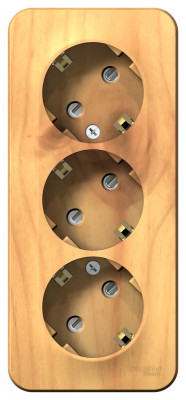 BLANCA О/У РОЗЕТКА 3-я с заземлением со шторками ИЗОЛ.ПЛ.,16А, 250В, ЯСЕНЬ