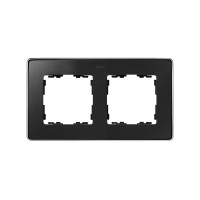 Simon S82Detail Рамка 2-ная, графит, основание хром, 8201620-241