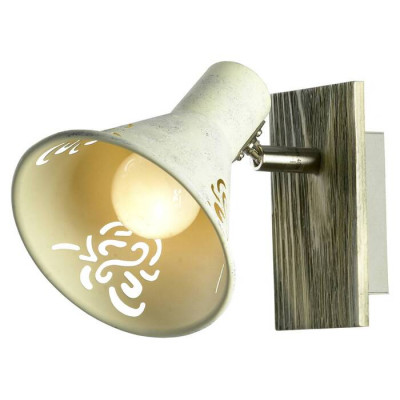 LUSSOLE MCCONNICO Спот, цвет основания - коричневый, плафон - металл (цвет - серый), 1x40W E14, LSP-8058